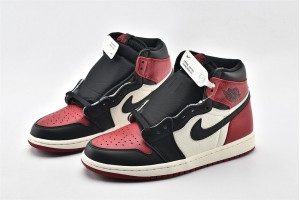 Air Jordan 1 Retro High OG Bred Toe 555088 610 Womens And Mens Shoes  